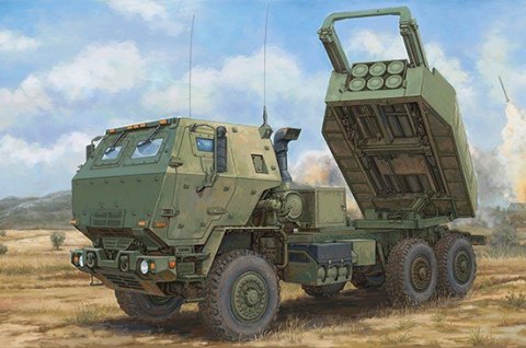 Model plastikowy System rakiet artyleryjskich M142 wysokiej mobilności (HIMARS) Trumpeter