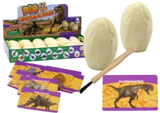 Zestaw Archeologiczny Wykopaliska Dinozaury Jaja Karty 12 Sztuk LEAN Toys