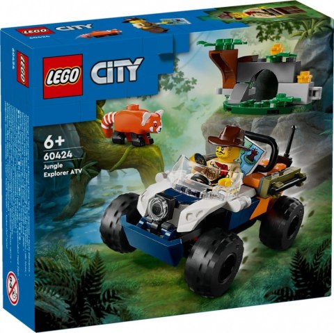 Klocki City 60424 Quad badacza dżungli z pandą czerwoną LEGO