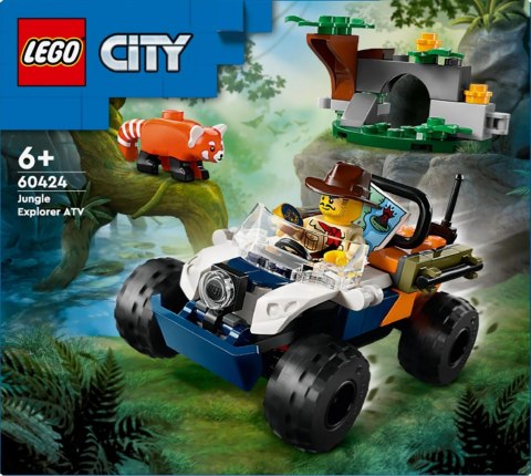 Klocki City 60424 Quad badacza dżungli z pandą czerwoną LEGO