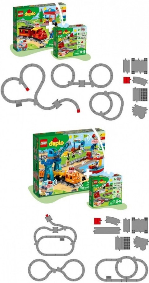 Klocki DUPLO 10882 Tory kolejowe LEGO