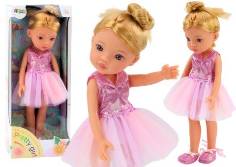 Lalka Baletnica Różowa Laleczka Balerina Sukienka 33cm LEAN Toys