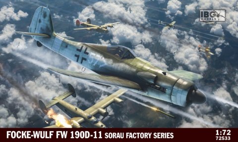 Model plastikowy Fw 190 D11 Sorau Factory Series 1/72 Ibg