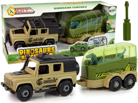 Auto Terenowe Transporter Do Rozkręcania DIY Dinozaur LEAN Toys