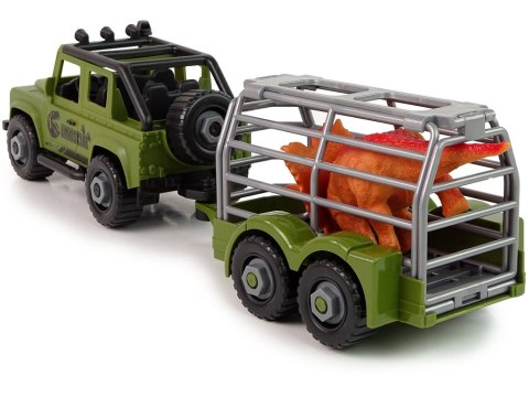 Auto Terenowe Transporter Do Rozkręcania DIY Zielony Dinozaur LEAN Toys