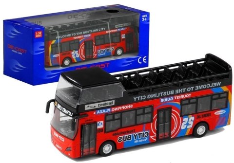 Autobus Piętrowy Turystyczny 1:32 Otwierane Drzwi Zielony LEAN Toys