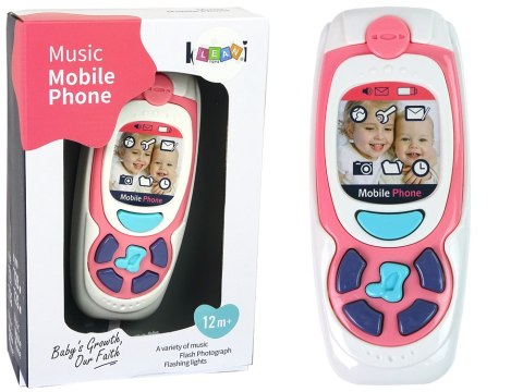 Dziecięcy Edukacyjny Telefon Komórkowy Melodia Różowy LEAN Toys