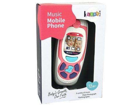 Dziecięcy Edukacyjny Telefon Komórkowy Melodia Różowy LEAN Toys