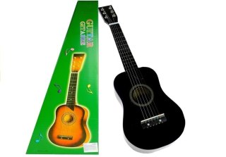 Gitara Drewniana Klasyczna z Kostką Czarna 60 cm LEAN Toys