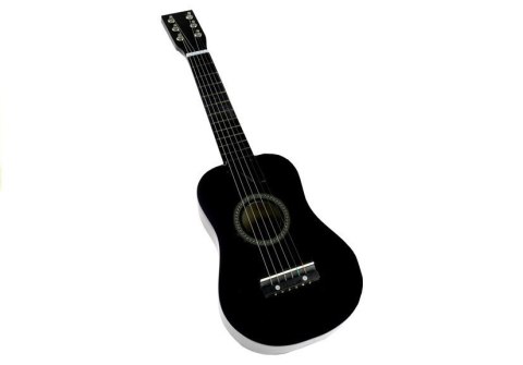 Gitara Drewniana Klasyczna z Kostką Czarna 60 cm LEAN Toys