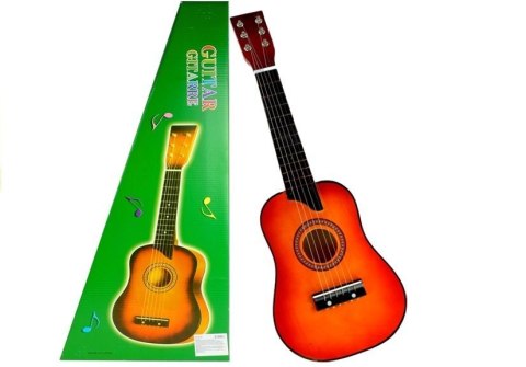 Gitara Drewniana Klasyczna z Kostką Czerwona 60 cm LEAN Toys