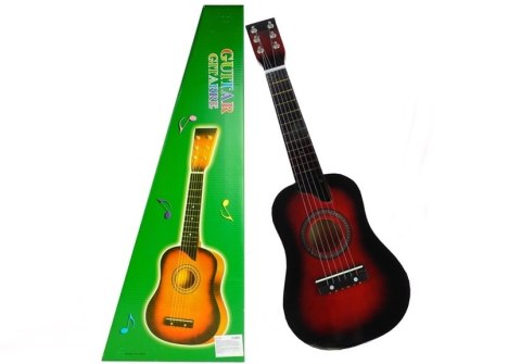 Gitara Drewniana Klasyczna z Kostką Wiśniowa 60 cm LEAN Toys