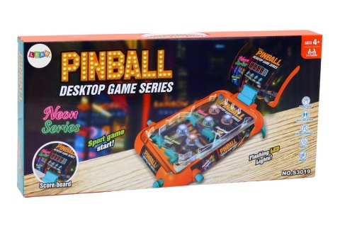 Gra Zręcznościowa Pinball Ledowe Światła Dźwięki Tablica Wyników LEAN Toys