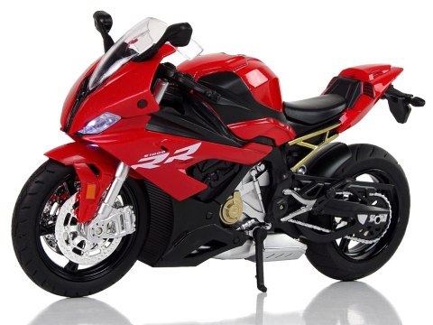 Motocykl Model BMW S1000RR Czerwony Dźwięki Światła LEAN Toys