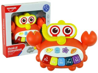 Muzyczne Pianinko Krab Zwierzątka Morskie Dźwięki Światła LEAN Toys