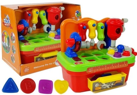 Warsztat Dla Niemowląt Zestaw Narzędzi Sorter z Dźwiękiem i Światłem LEAN Toys