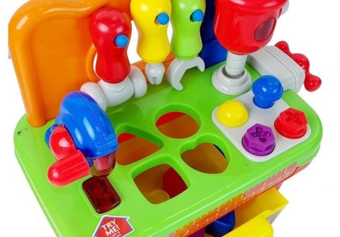 Warsztat Dla Niemowląt Zestaw Narzędzi Sorter z Dźwiękiem i Światłem LEAN Toys