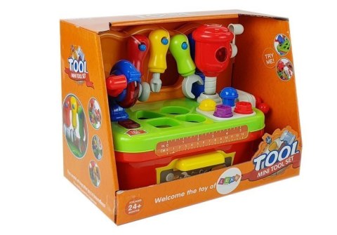 Warsztat Dla Niemowląt Zestaw Narzędzi Sorter z Dźwiękiem i Światłem LEAN Toys