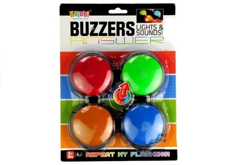 Zestaw Buzzers 4 Światełka Światło Dźwięk 4 Kolory LEAN Toys