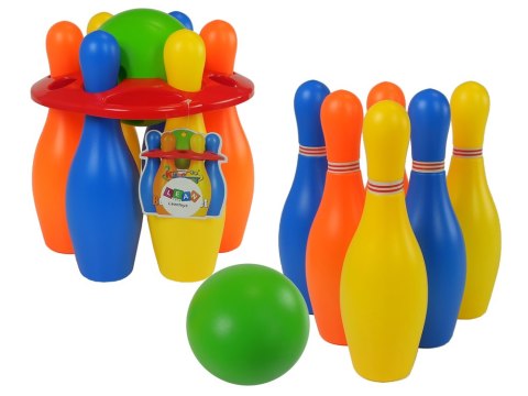 Zestaw Do Gry w Kręgle 6 szt Kolorowe 26 cm LEAN Toys