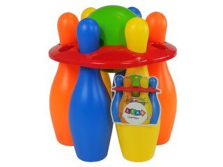 Zestaw Do Gry w Kręgle 6 szt Kolorowe 26 cm LEAN Toys