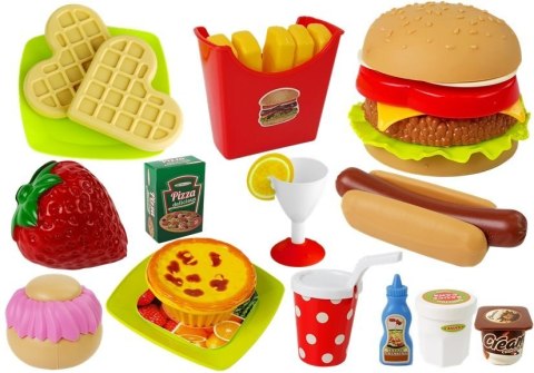 Zestaw Hamburger z Artykułami Spożywczymi Fast Food LEAN Toys