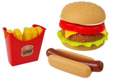 Zestaw Hamburger z Artykułami Spożywczymi Fast Food LEAN Toys