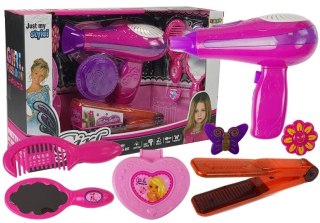 Zestaw Piękności z Akcesoriami Suszarka Prostownica Różowy LEAN Toys