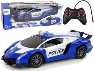 Auto Wyścigowe Policja R/C Zdalnie Sterowane Policyjne + Akumulator LEAN Toys