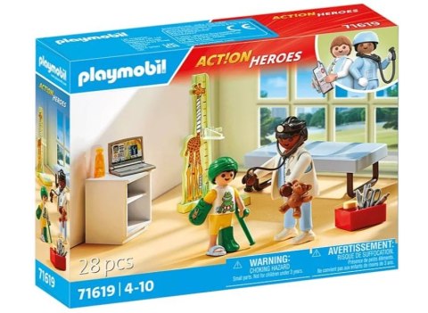 Zestaw figurek Action Heroes 71619 Pediatra z pluszowym misiem Playmobil