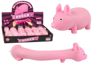 Elastyczna Różowa Świnka Gniotek Squishy Zabawka Sensoryczna LEAN TOYS