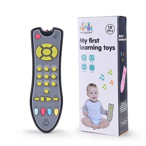 Interaktywny Pilot TV Dla Malucha Edukacyjny Światło Dźwięk LEAN Toys