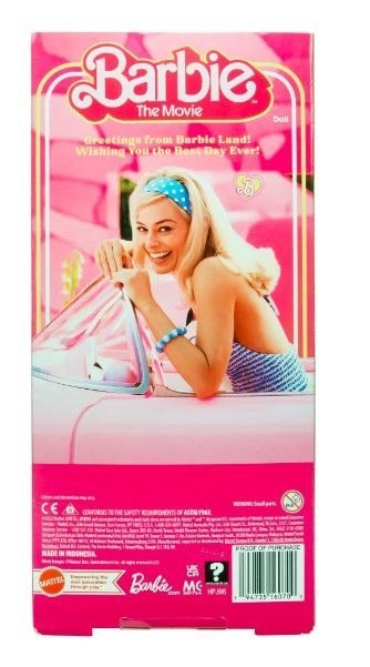 Lalka filmowa Barbie Margot Robbie jako Barbie w różowej sukience Mattel