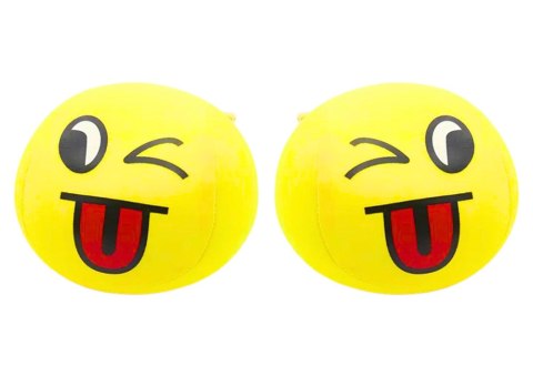 Miękka Piłeczka Piłka Buźka Emoji Żółta 9cm LEAN TOYS