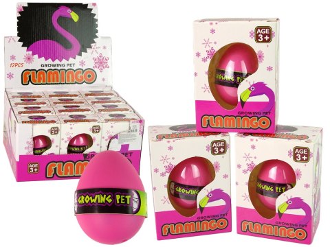 Rosnące Jajo Flaming 6cm Różowe LEAN TOYS