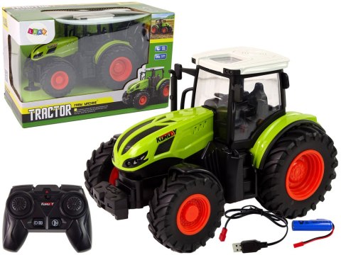 Traktor Zdalnie Sterowany 1:24 R/C Pilot 2,4 G Zielony LEAN Toys