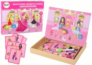 Zestaw Edukacyjnych Puzzli Magnetycznych Z Motywem Barbie LEAN Toys