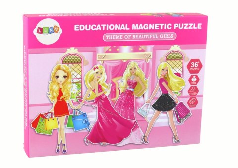 Zestaw Edukacyjnych Puzzli Magnetycznych Z Motywem Barbie LEAN Toys