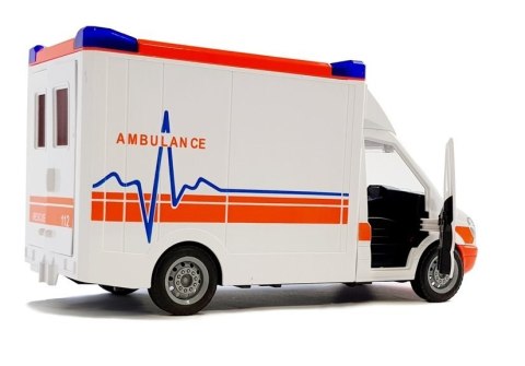 Ambulans na Baterie z noszami Dźwięk i Światło LEAN Toys