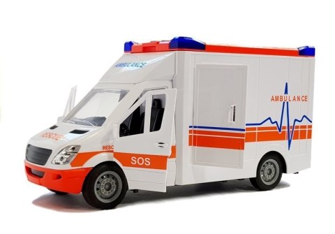 Ambulans na Baterie z noszami Dźwięk i Światło LEAN Toys