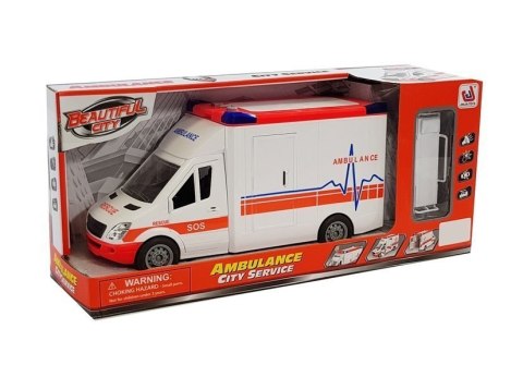 Ambulans na Baterie z noszami Dźwięk i Światło LEAN Toys