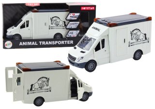 Auto Transporter Koni Otwierane Drzwi Światło Dźwięk Biały LEAN Toys