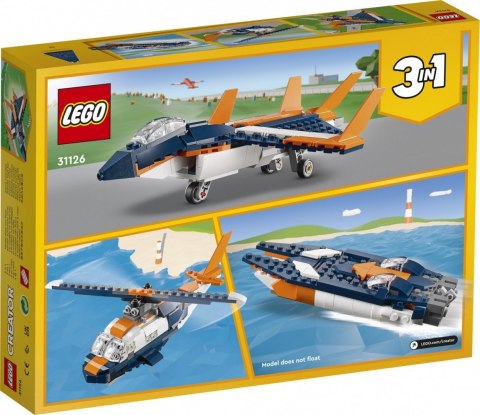 Klocki Creator 31126 Odrzutowiec naddźwiękowy 3 w 1 LEGO