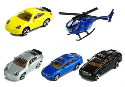 Parking Poziomowy Tor Winda 4 Autka Helikopter LEAN Toys