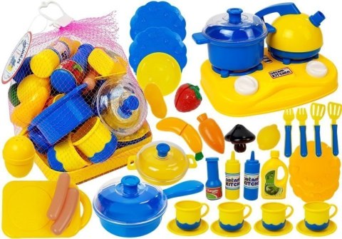 Zestaw Naczyń Plastikowych Mały Kucharz Garnki LEAN Toys