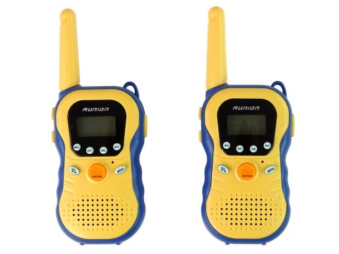 Zestaw Walkie Talkies Krótkofalówki Dla Dzieci Żółte 2 Szt. LEAN Toys