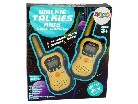 Zestaw Walkie Talkies Krótkofalówki Dla Dzieci Żółte 2 Szt. LEAN Toys