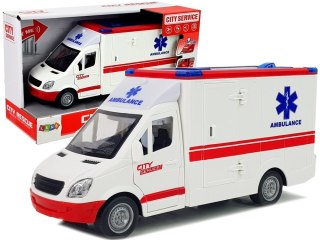 Ambulans Z Napędem Frykcyjnym 1:16 Dźwięk Światła LEAN Toys