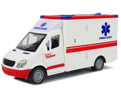 Ambulans Z Napędem Frykcyjnym 1:16 Dźwięk Światła LEAN Toys