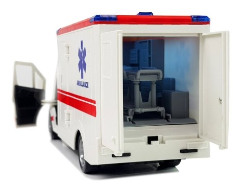 Ambulans Z Napędem Frykcyjnym 1:16 Dźwięk Światła LEAN Toys